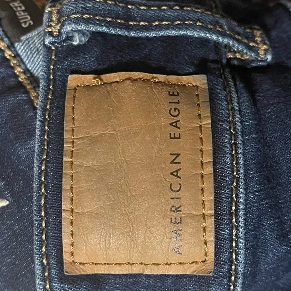 American Eagle Women's High-Rise Super Stretch Flare Denim Jeans 16 Long - Picture 5 of 7